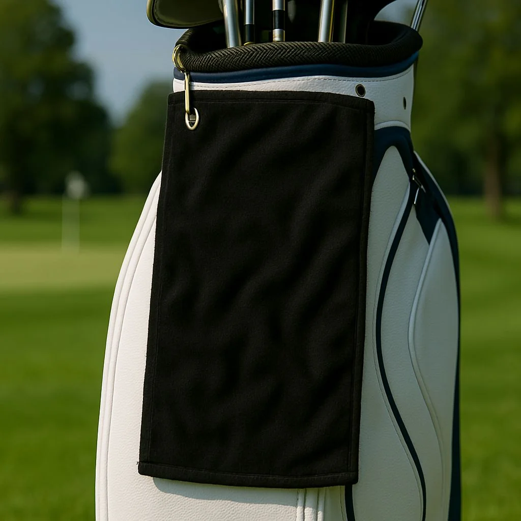 Personalized Tropical Bachelor Trip Golf Towel - Custom Faces & Destination - Front 2