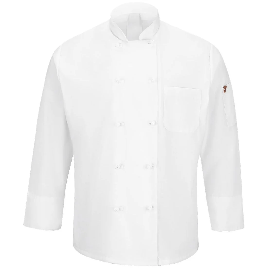 Personalized Tropical Bachelor Trip Men's Chef Coat - Custom Faces & Destination Front