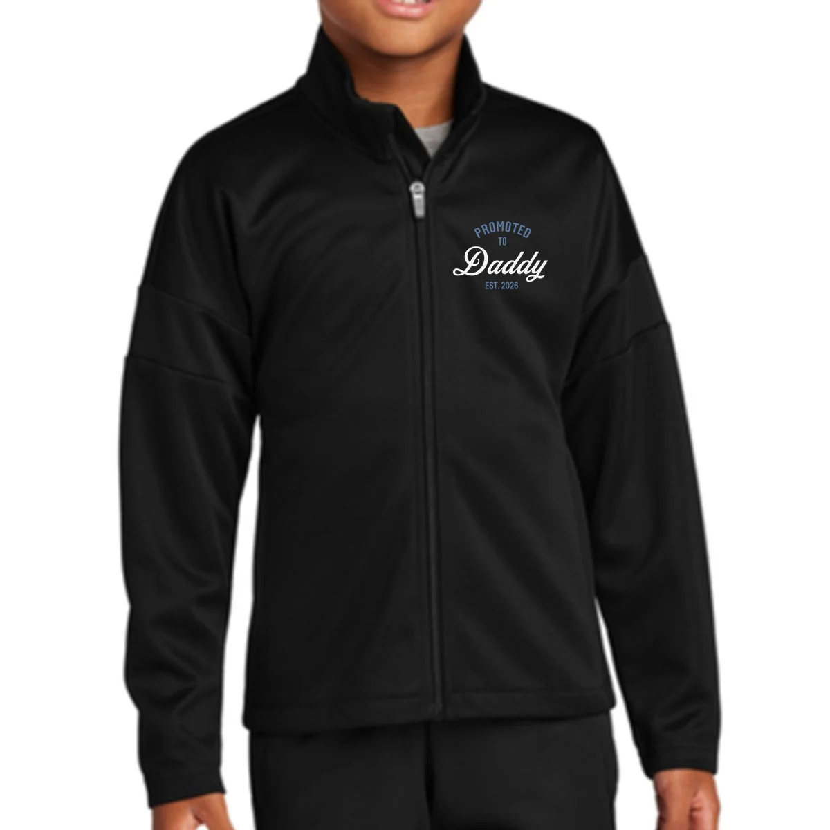 Promoted To Daddy Personalized Kids Jacket Gift - Front