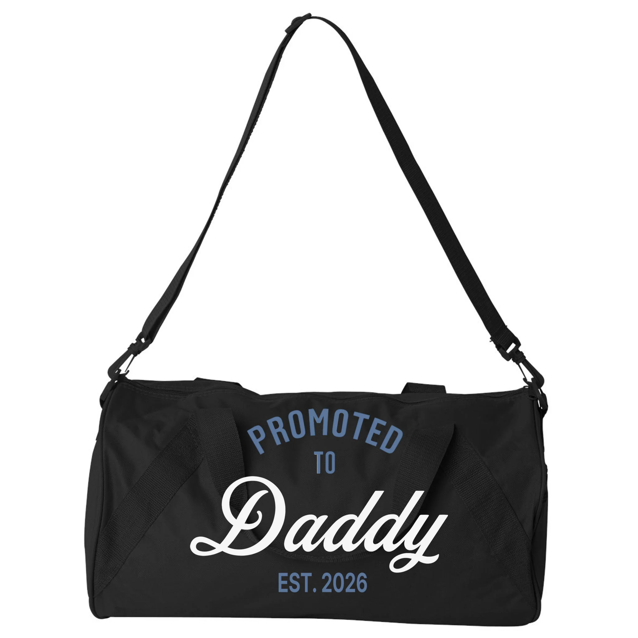 Promoted To Daddy Personalized Duffel Bag Gift - Front