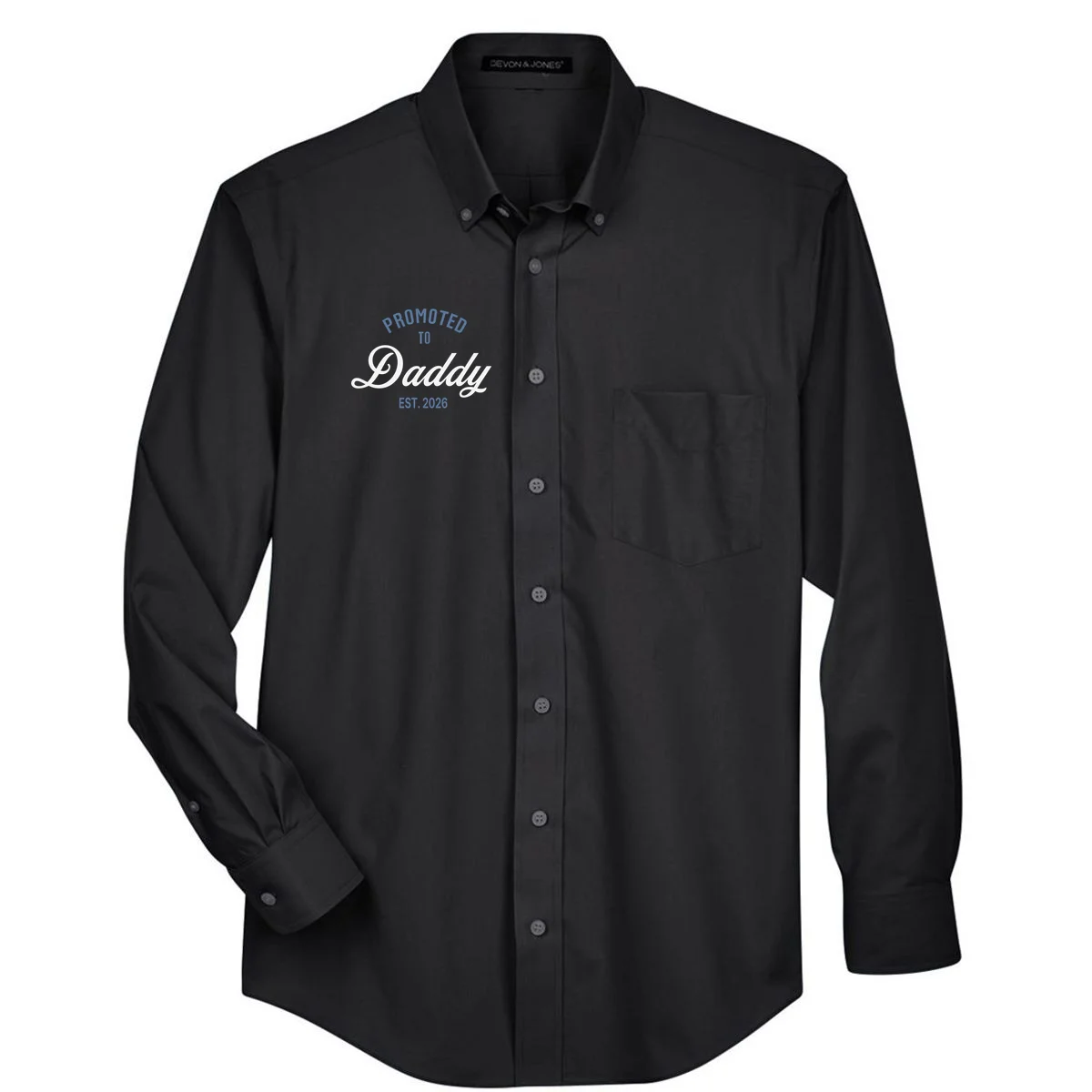 Promoted To Daddy Personalized Men's Button Up Gift - Front