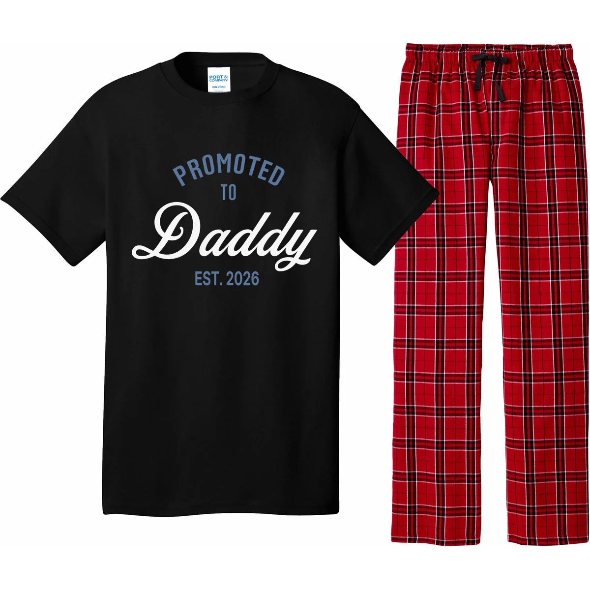 Promoted To Daddy Personalized Pajama Set Gift - Front