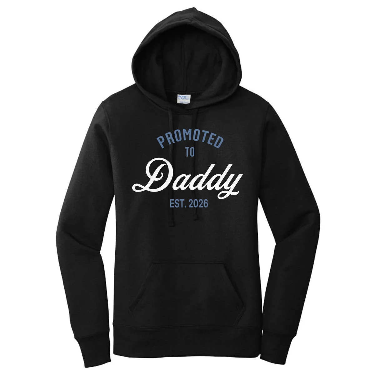 Promoted To Daddy Personalized Women's Pullover Hoodie Gift - Front