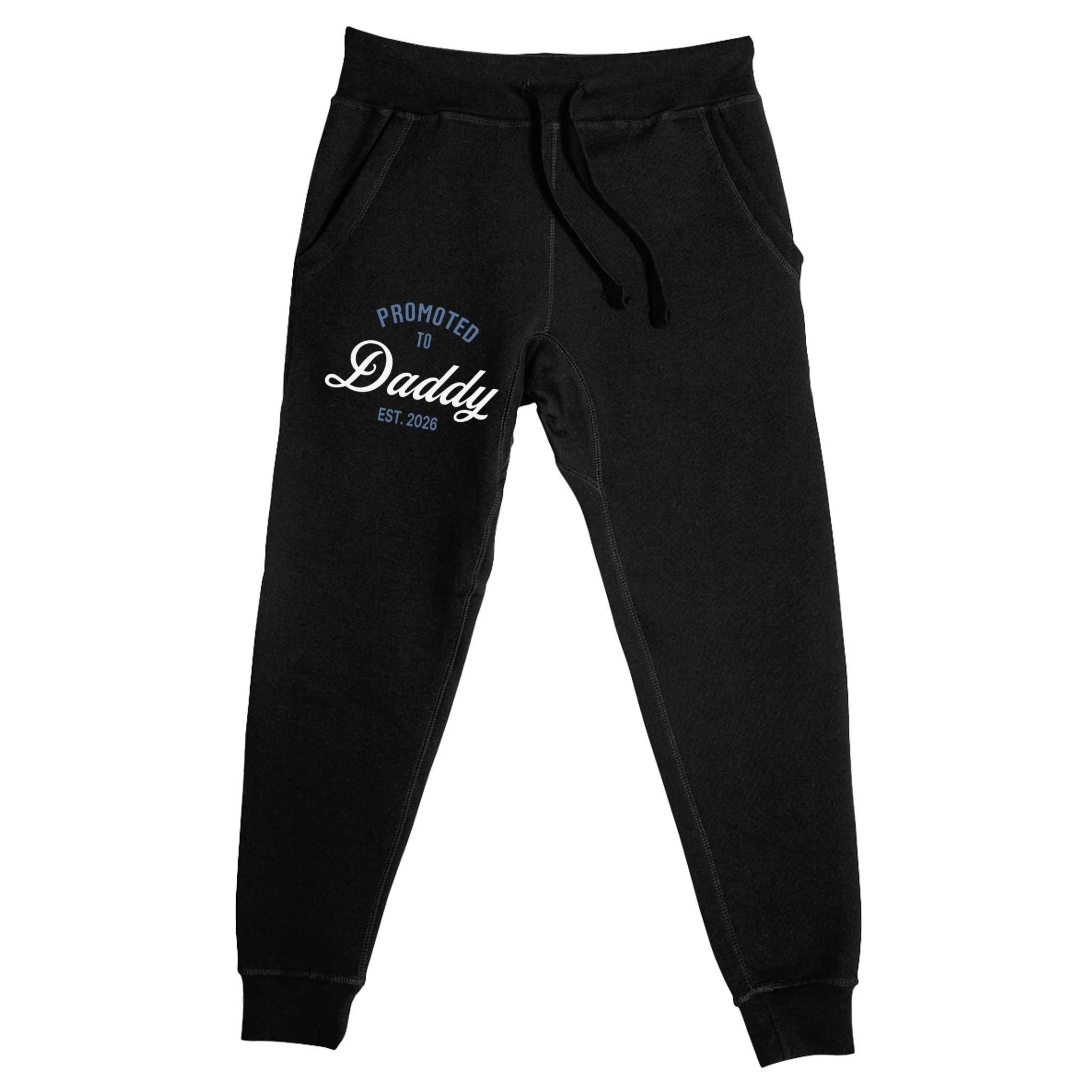 Promoted To Daddy Personalized Men's Sweatpants Gift - Front