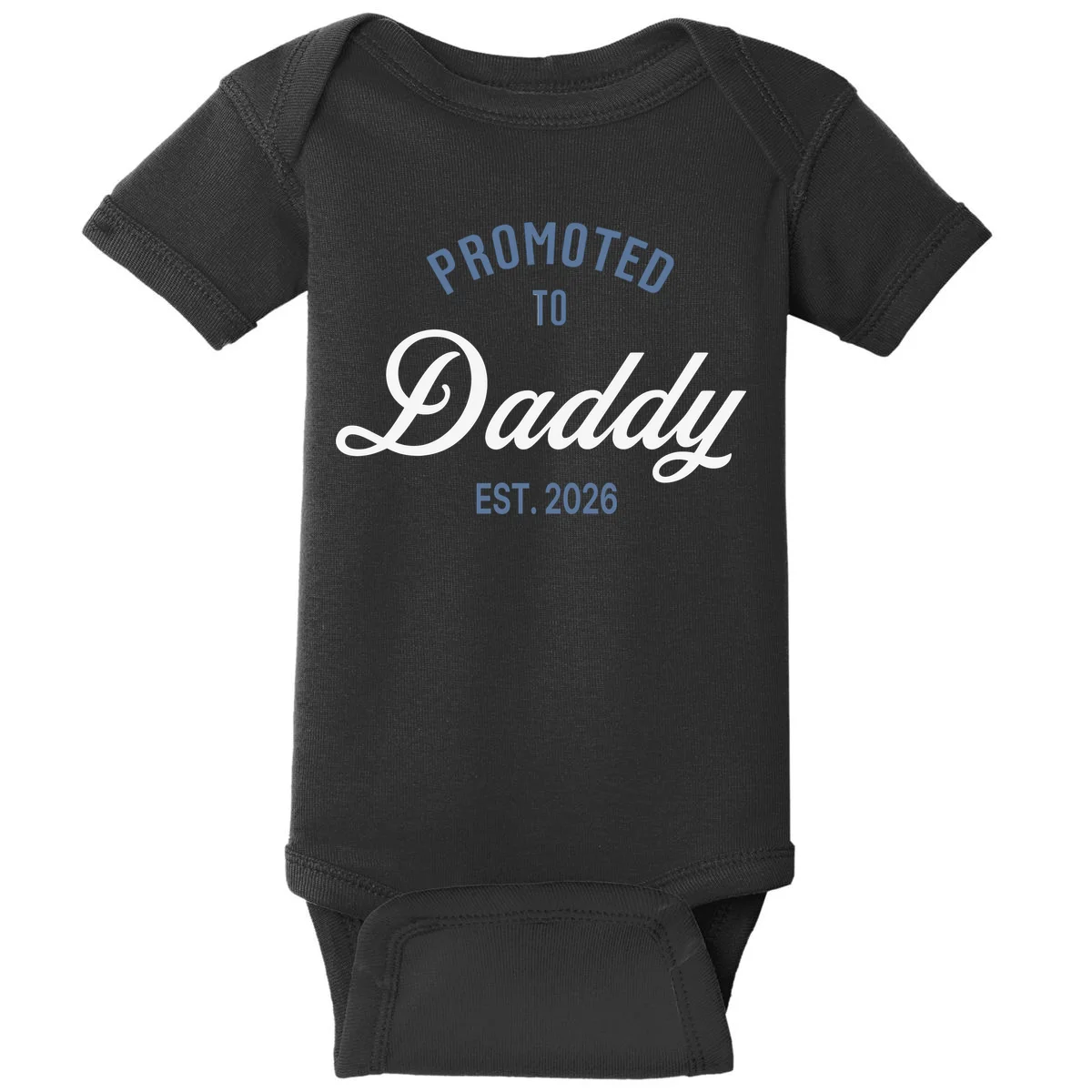 Promoted To Daddy Personalized Baby Bodysuit Gift - Front