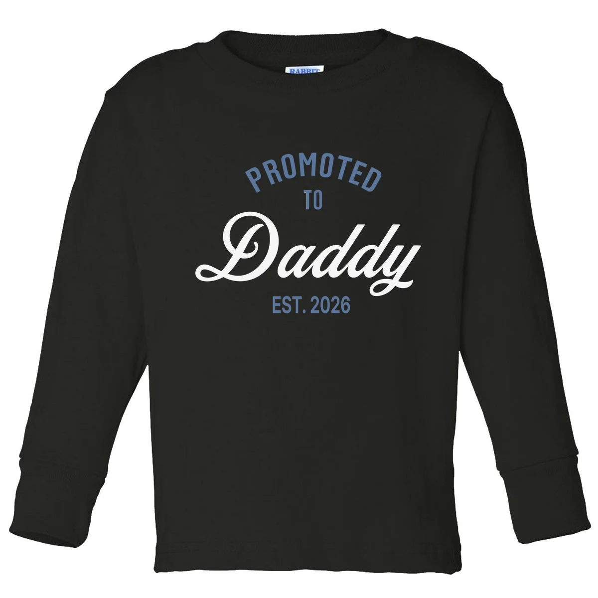 Promoted To Daddy Personalized Toddler Long Sleeve Shirt Gift - Front