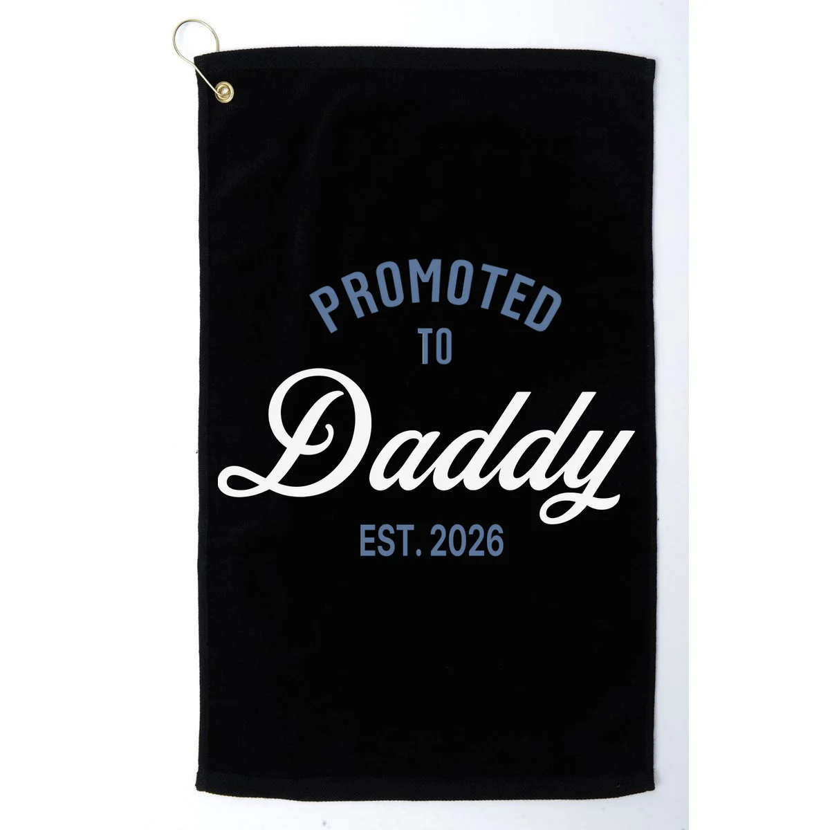 Promoted To Daddy Personalized Golf Towel Gift - Front
