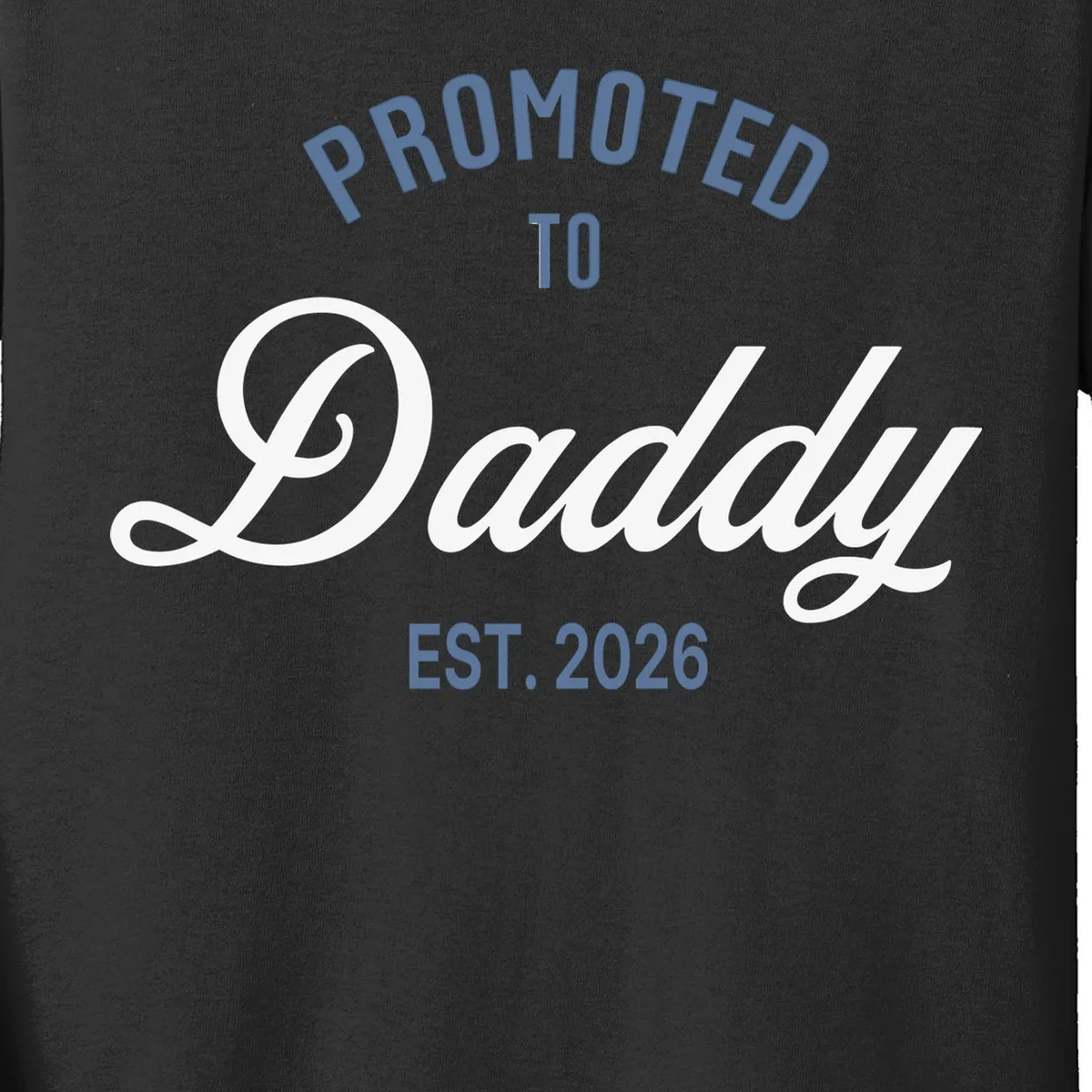 Promoted To Daddy Personalized Kids Long Sleeve Shirt Gift - Front - Close-up