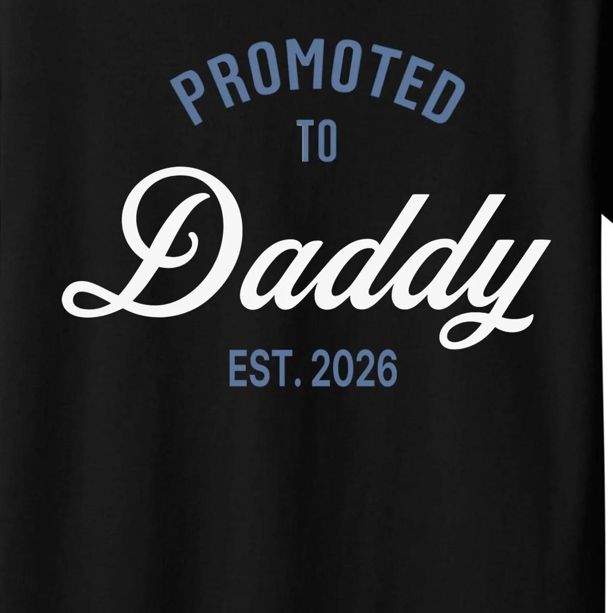 Promoted To Daddy Personalized Kids T-Shirt Gift - Front - Close-up