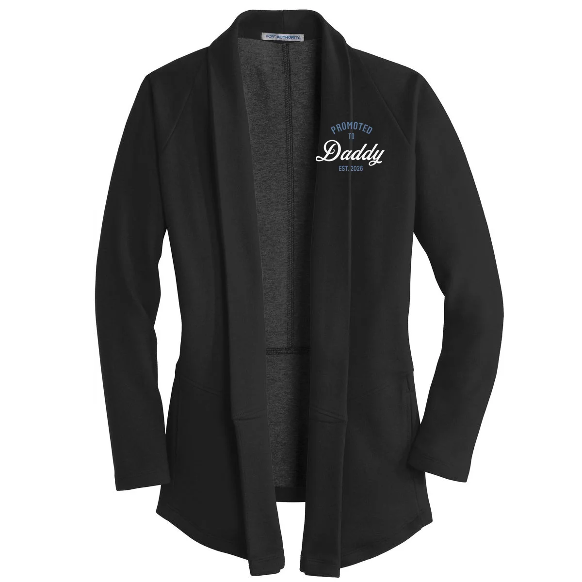 Promoted To Daddy Personalized Women's Cardigan Gift - Front