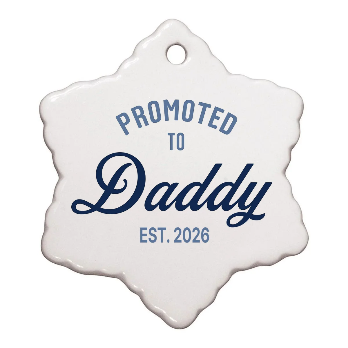 Promoted To Daddy Personalized Ornament Gift - Front
