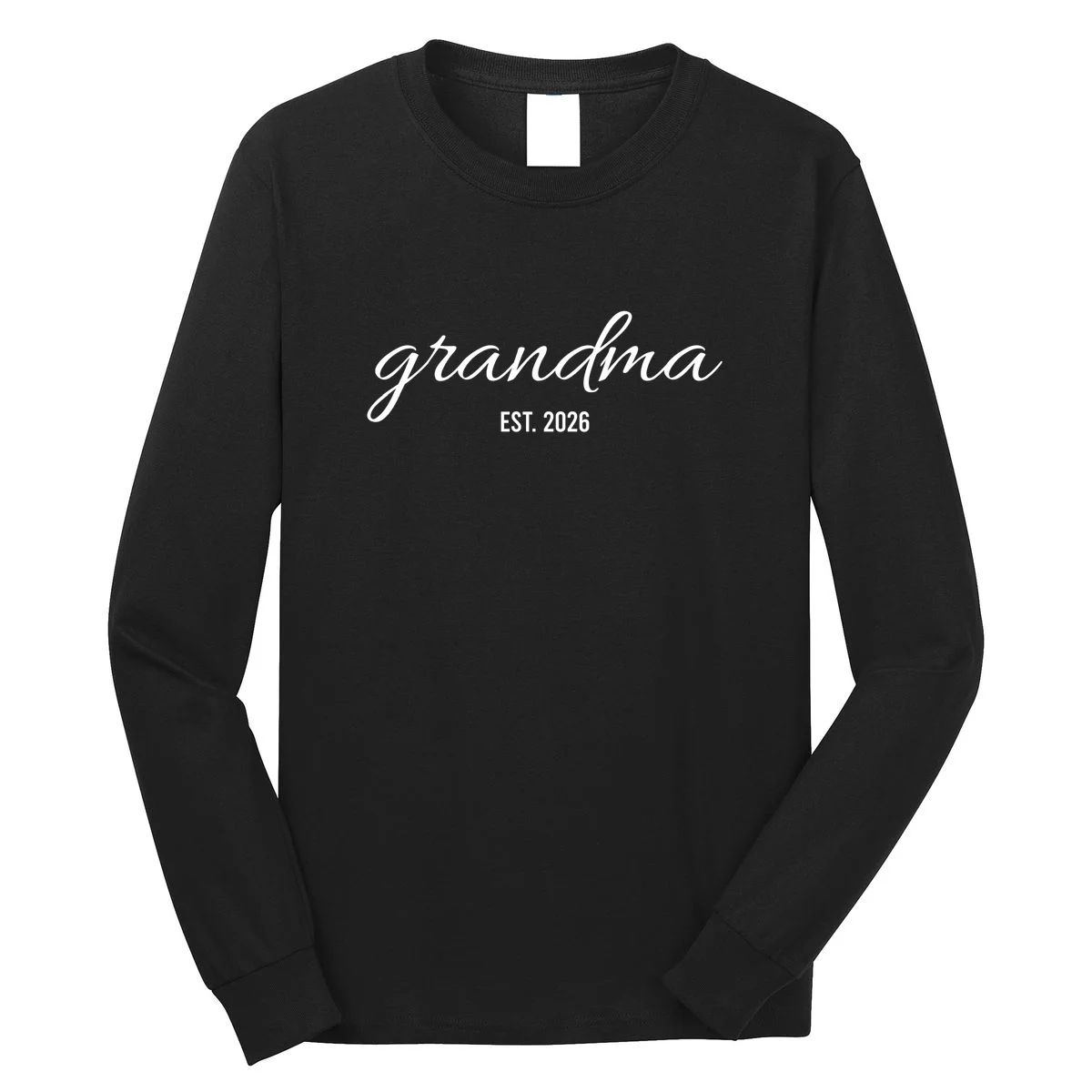 Promoted To New Grandma Customizable Long Sleeve Shirt - Front