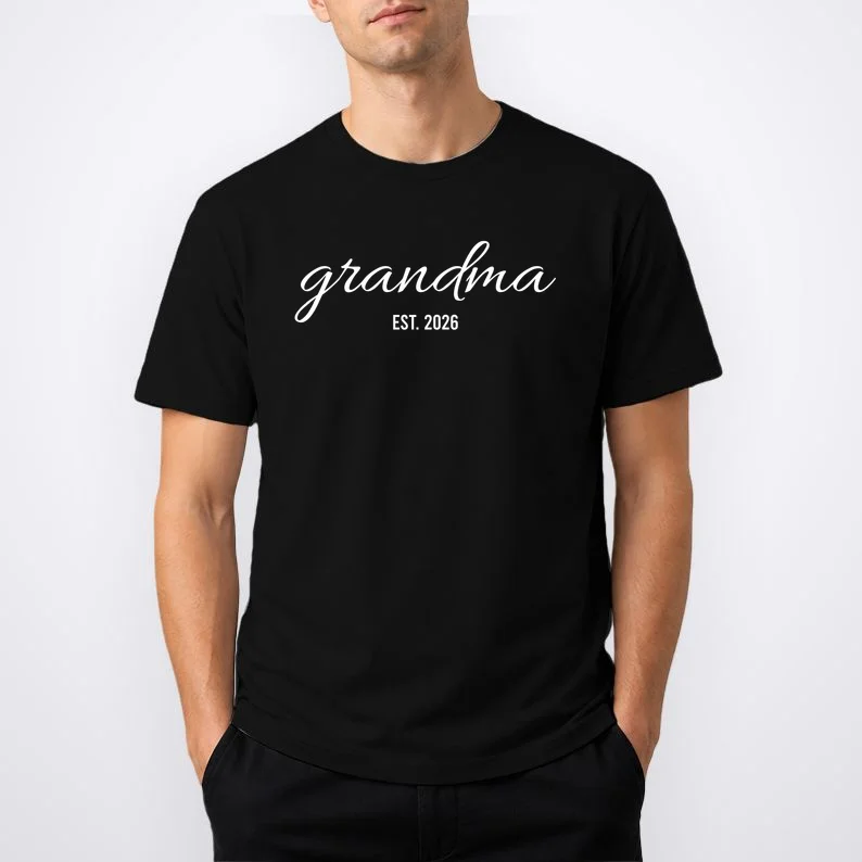 Promoted To New Grandma Customizable T-Shirt - Front 1