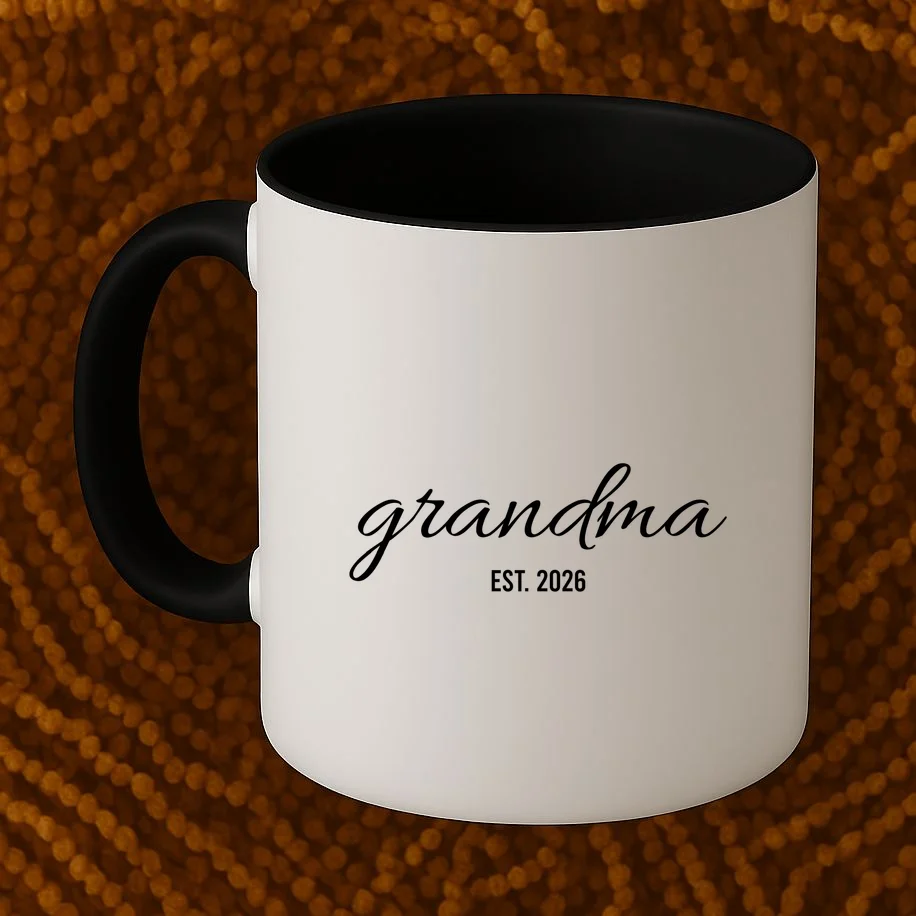Promoted To New Grandma Customizable Coffee Mug - Front 1