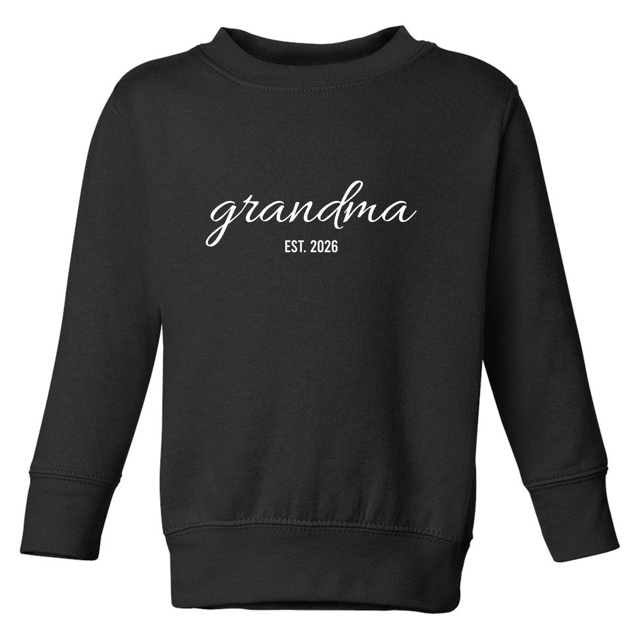 Promoted To New Grandma Customizable Toddler Sweatshirt - Front