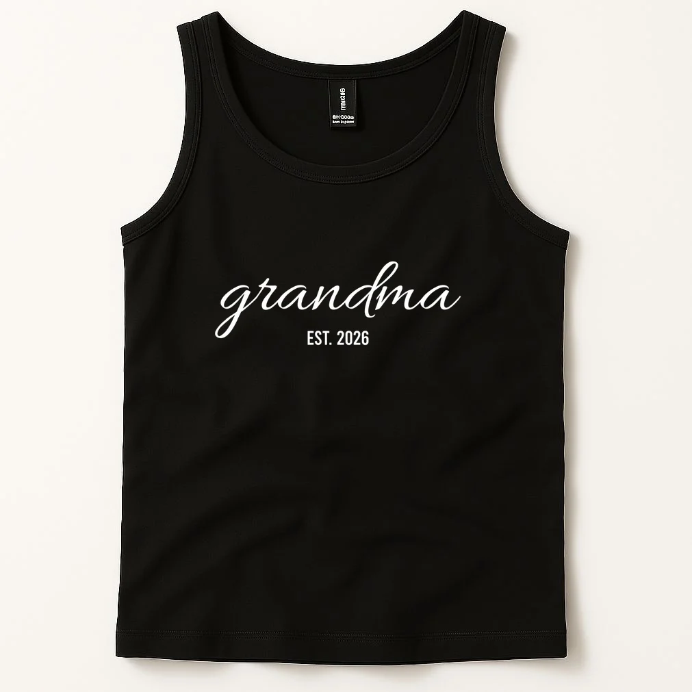 Promoted To New Grandma Customizable Tank Top - Front 1