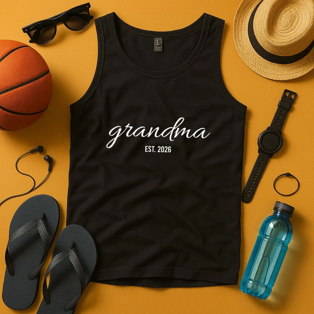 Promoted To New Grandma Customizable Tank Top - Front 3