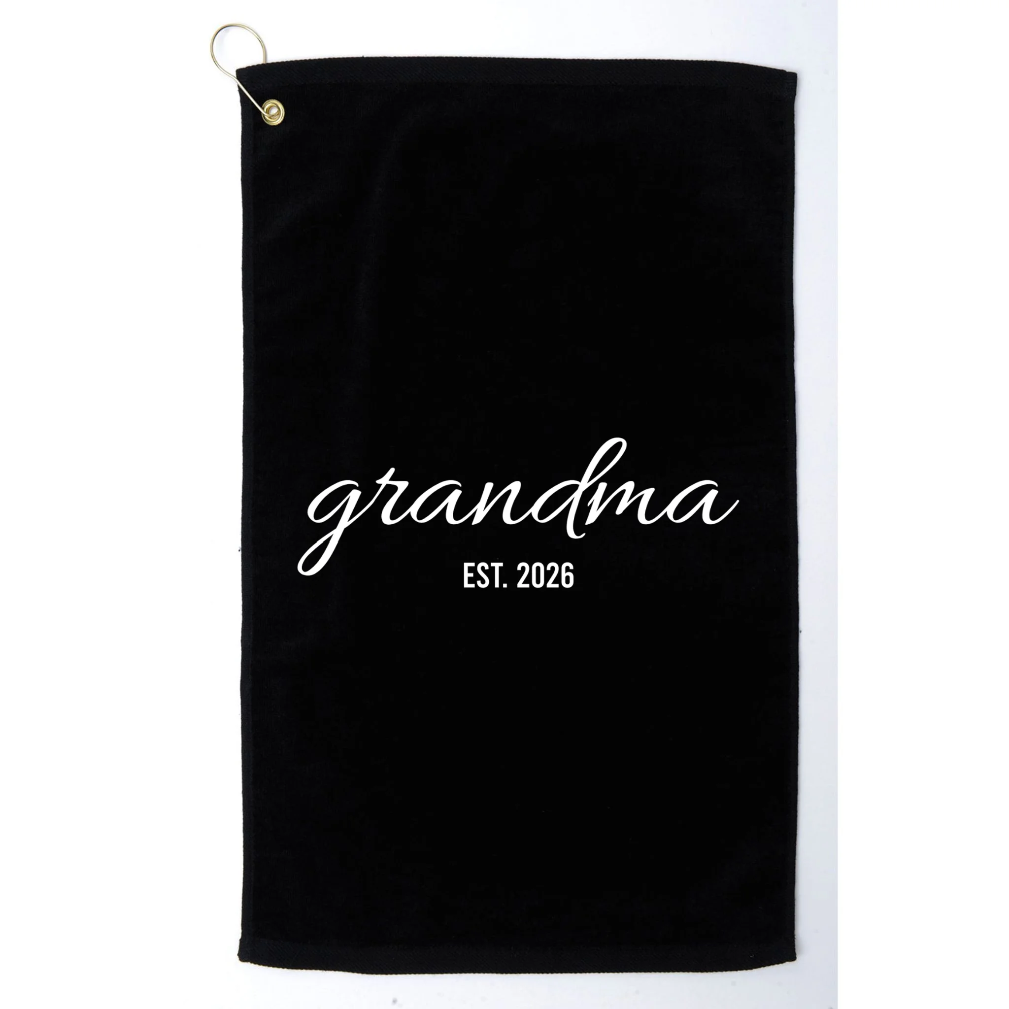 Promoted To New Grandma Customizable Golf Towel - Front