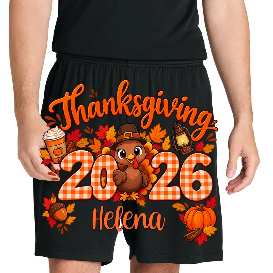Personalized Turkey Thanksgiving Men's Shorts - Front 1
