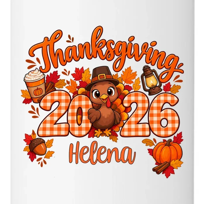 Personalized Turkey Thanksgiving 24oz Water Bottle - Front - Close-up