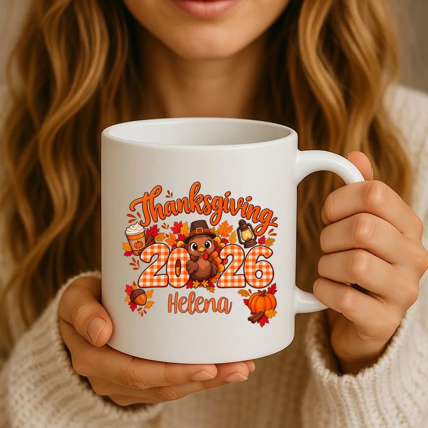 Personalized Turkey Thanksgiving Mug - Front 2