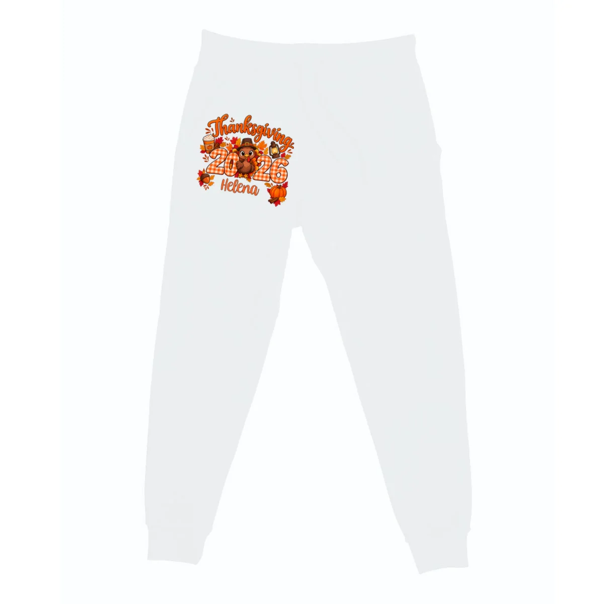 Personalized Turkey Thanksgiving - Custom Turkey Day Men's Sweatpants - Front