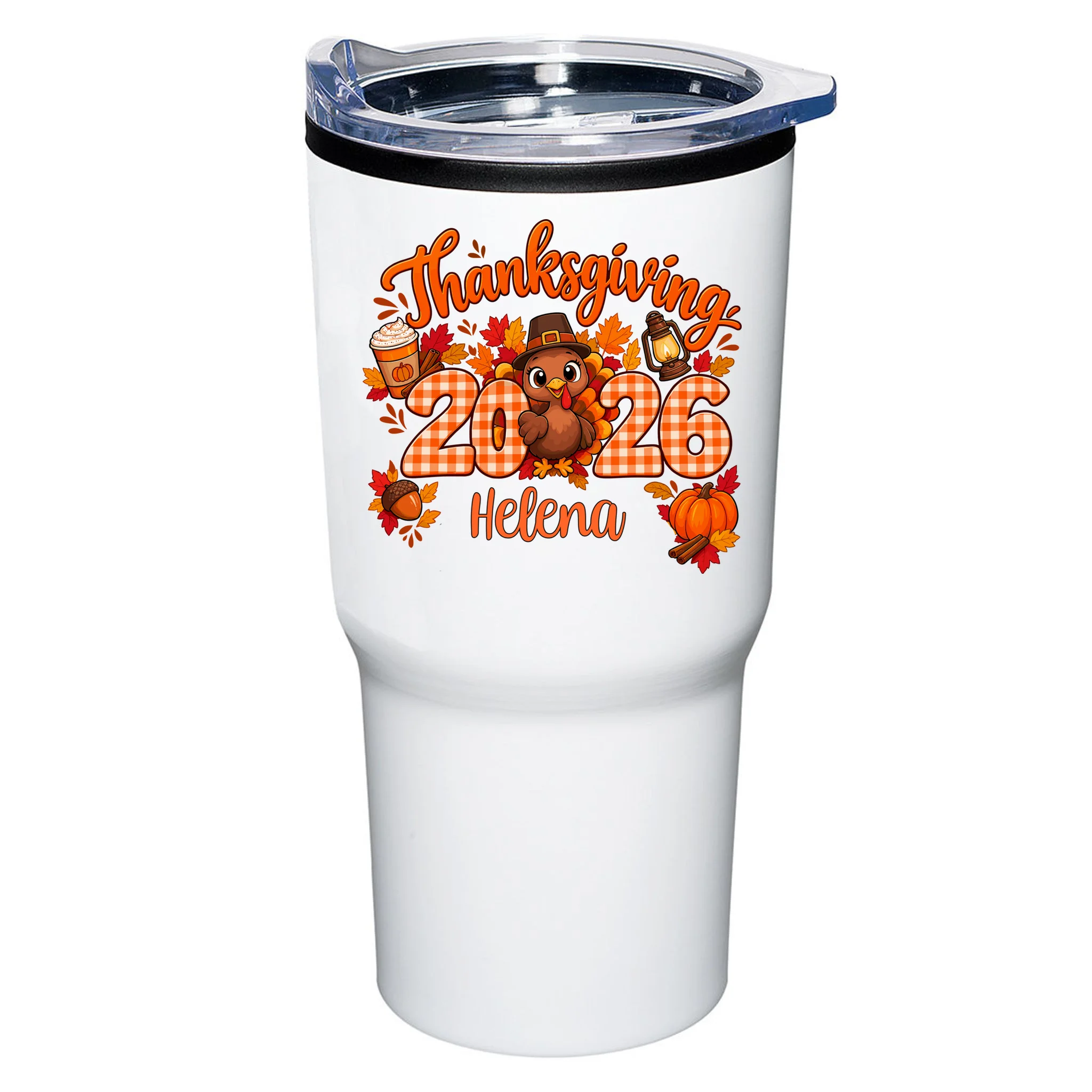 Personalized Turkey Thanksgiving - Custom Turkey Day 20oz Tumbler - Front