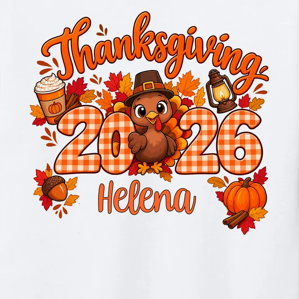 Personalized Turkey Thanksgiving - Custom Turkey Day Kids Long Sleeve Pajamas - Front - Close-up
