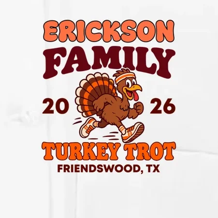 Personalized Turkey Trot Family Name Men's Chef Coat - Front - Close-up
