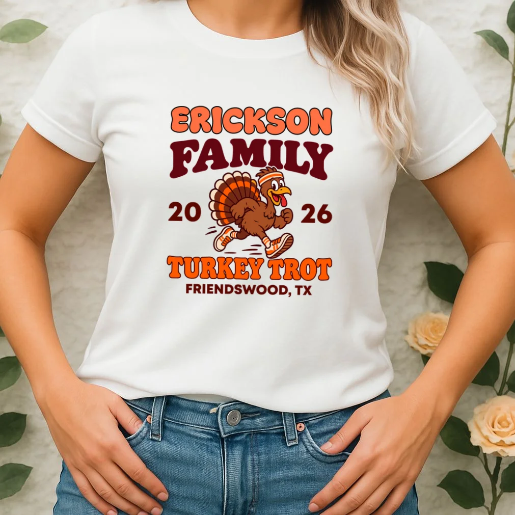 Personalized Turkey Trot Family Name Women's T-Shirt - Front 1