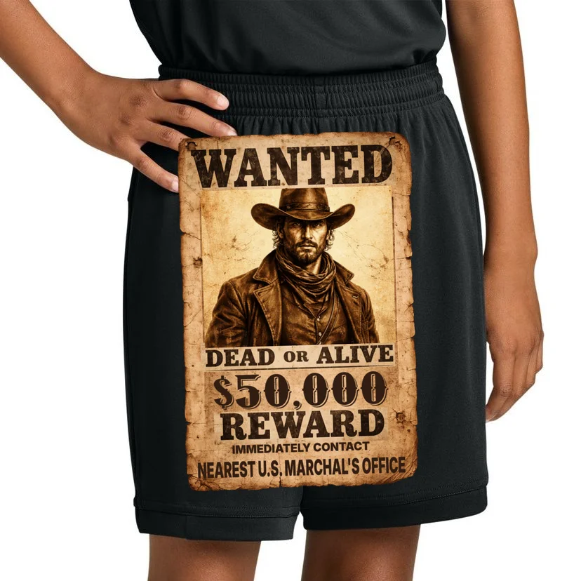 Personalized Wanted Poster Custom Text Kids Shorts - Front 1