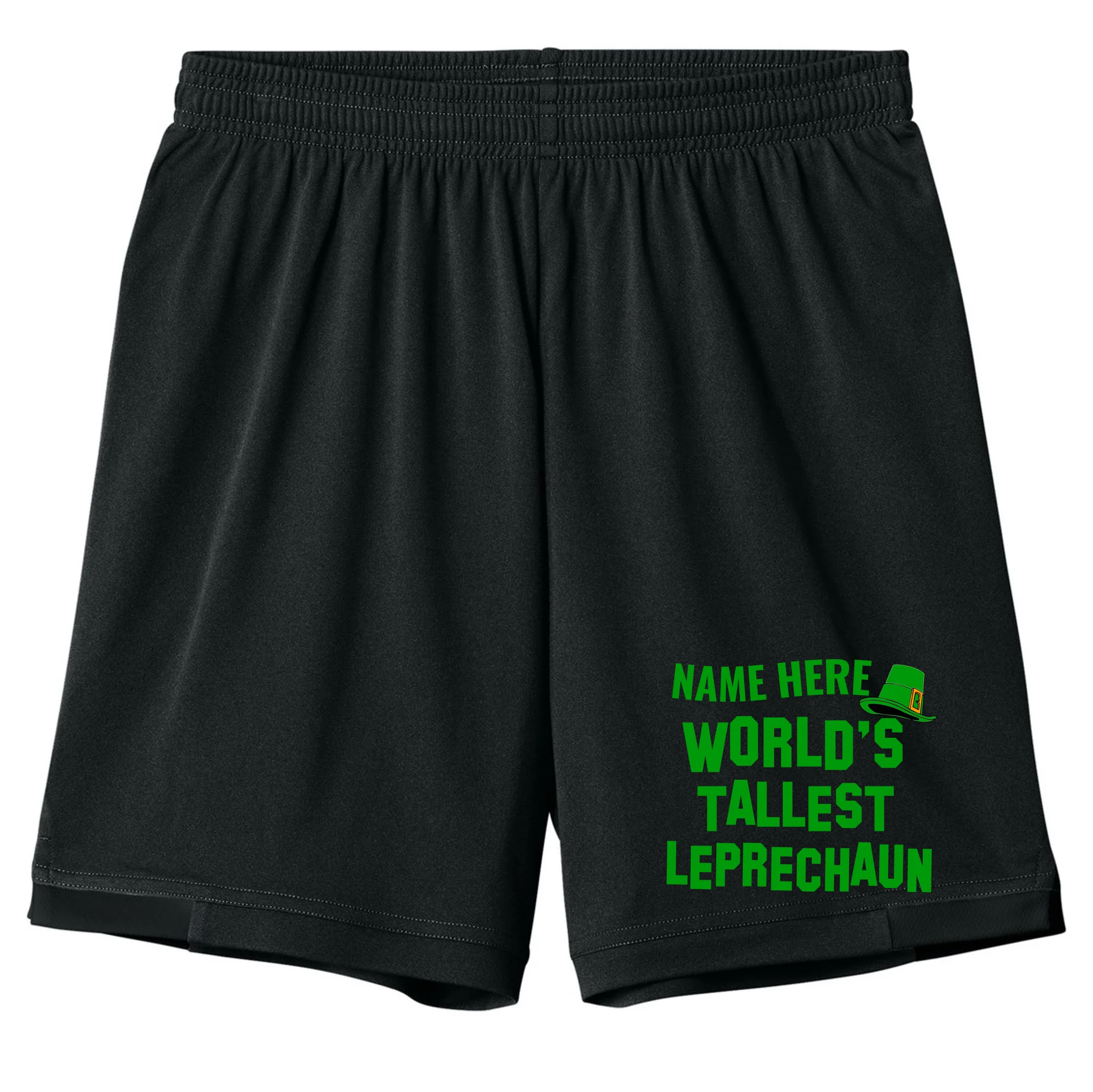 Personalized World's Tallest Leprechaun Custom Name St Patricks Day Kids Shorts - Front