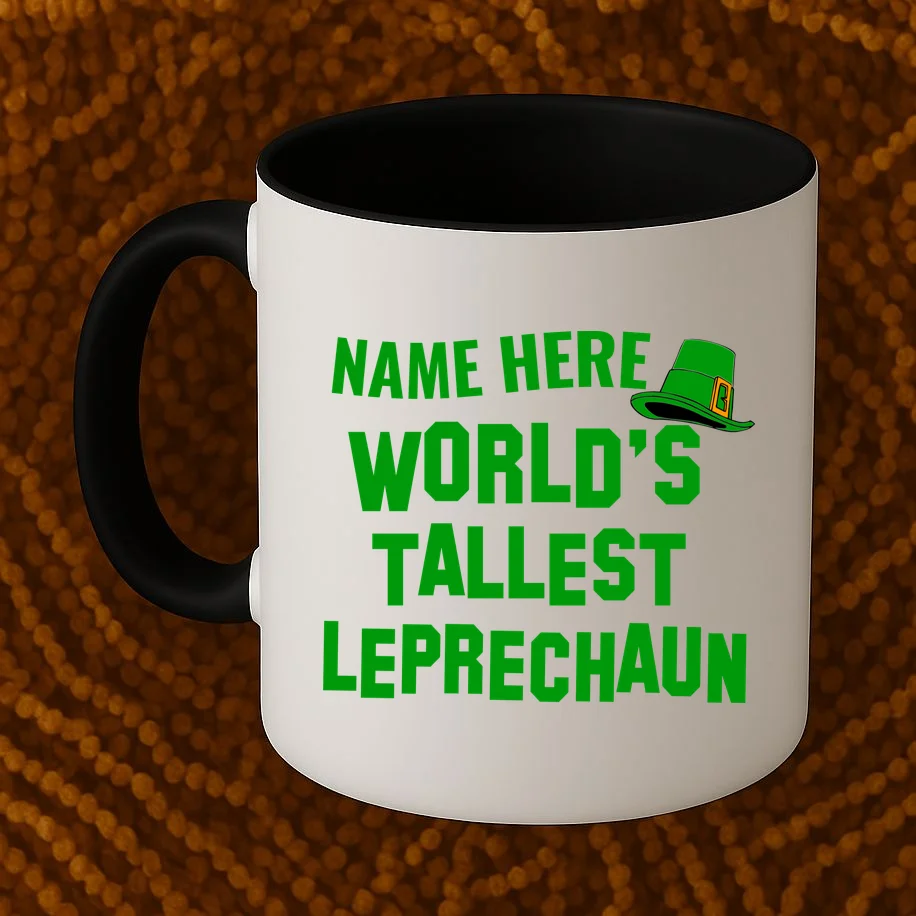 Personalized World's Tallest Leprechaun Custom Name St Patricks Day Coffee Mug - Front 1