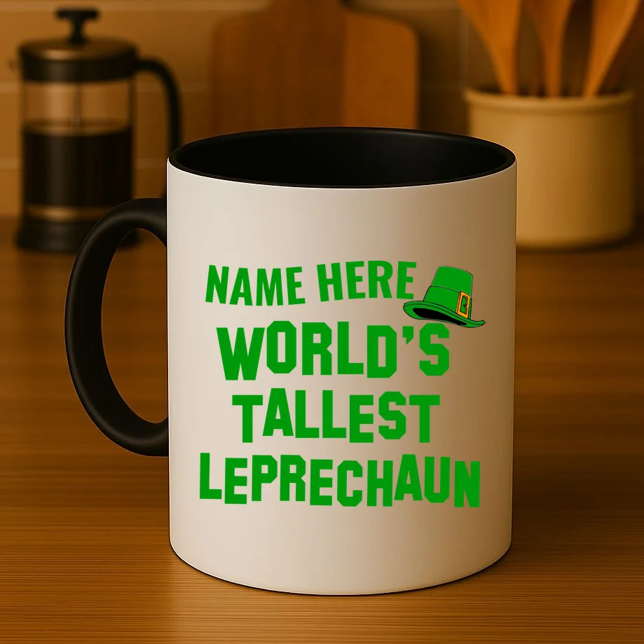 Personalized World's Tallest Leprechaun Custom Name St Patricks Day Coffee Mug - Front 3
