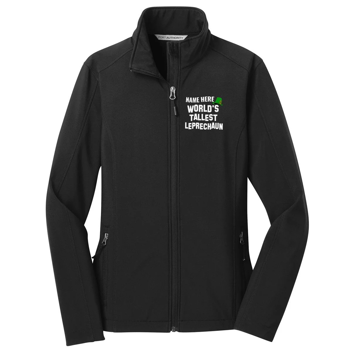 Personalized World's Tallest Leprechaun Custom Name St Patricks Day Women's Soft Jacket - Front