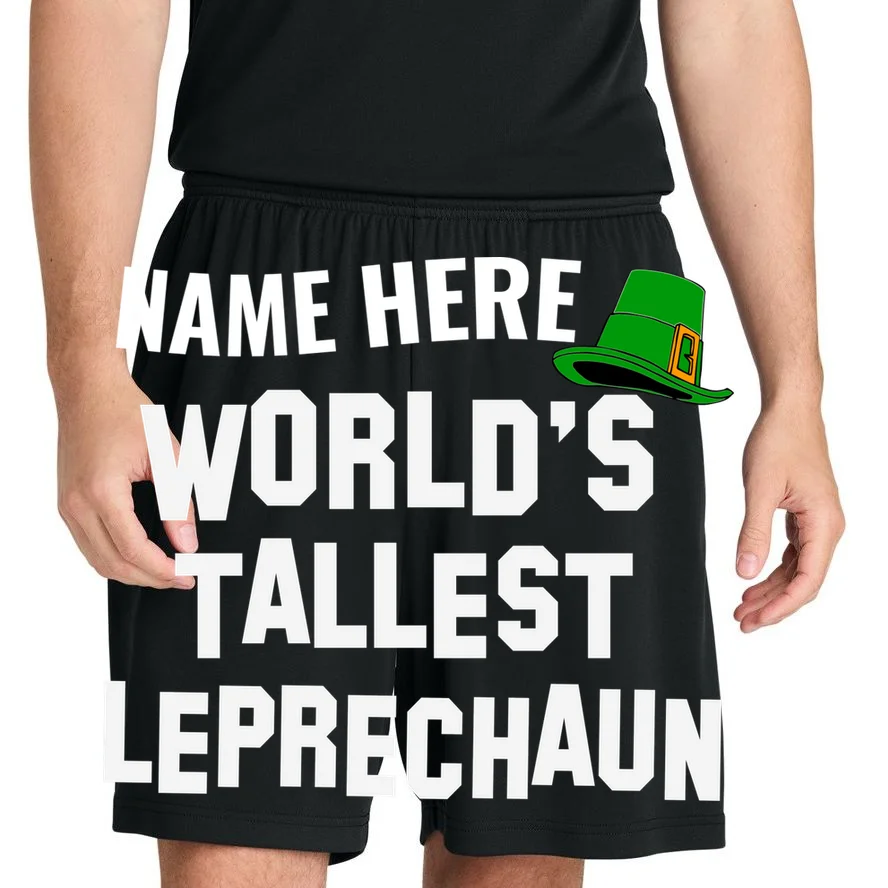 Personalized World's Tallest Leprechaun Custom Name St Patricks Day Men's Shorts - Front 1