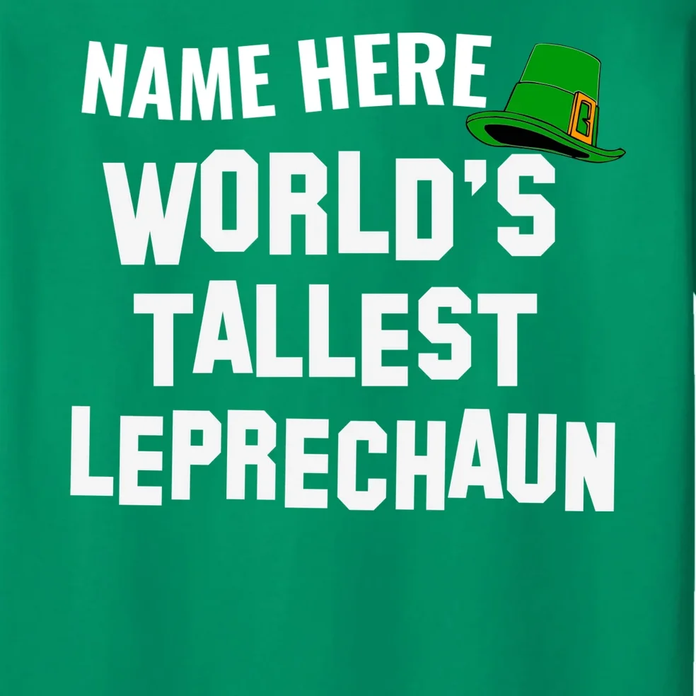 Personalized World's Tallest Leprechaun Custom Name St Patricks Day Men's Pajamas - Front - Close-up