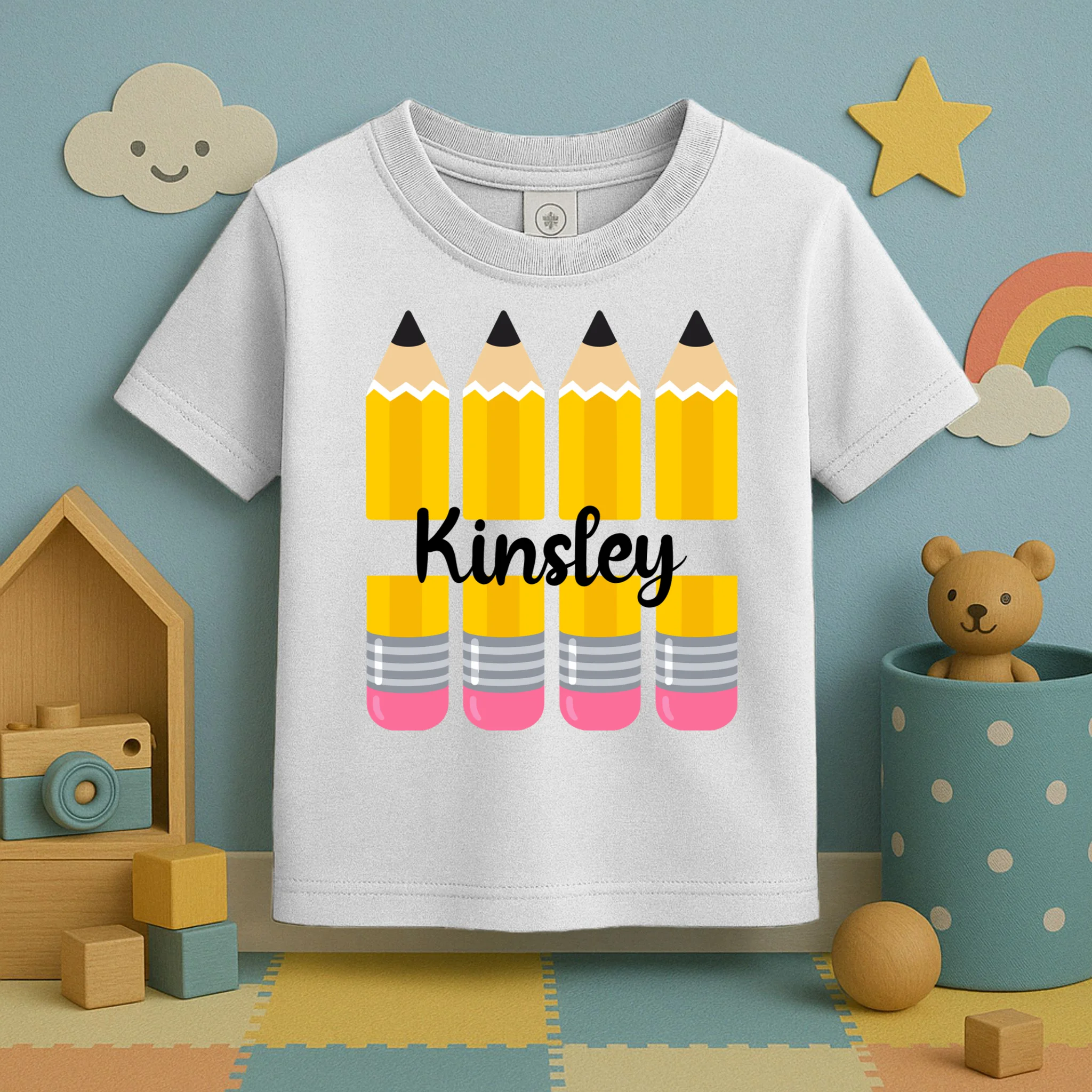 Custom Personalized Kids Name Toddler T-Shirt - Front 2