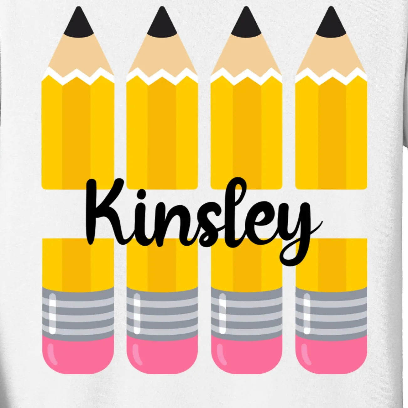 Custom Personalized Kids Name Kids Long Sleeve Shirt - Front - Close-up