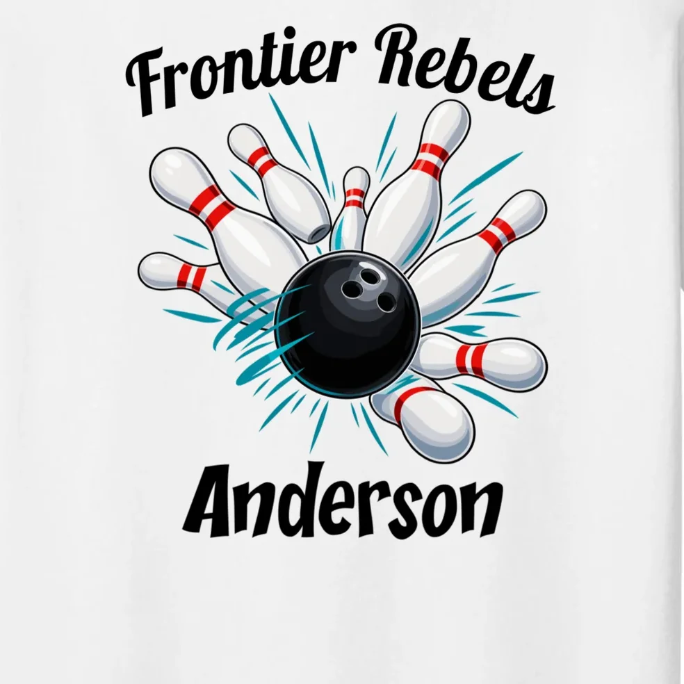 Flying Pins Strike Action - Custom Bowling Team & Player Name Men's Pajamas - Front - Close-up
