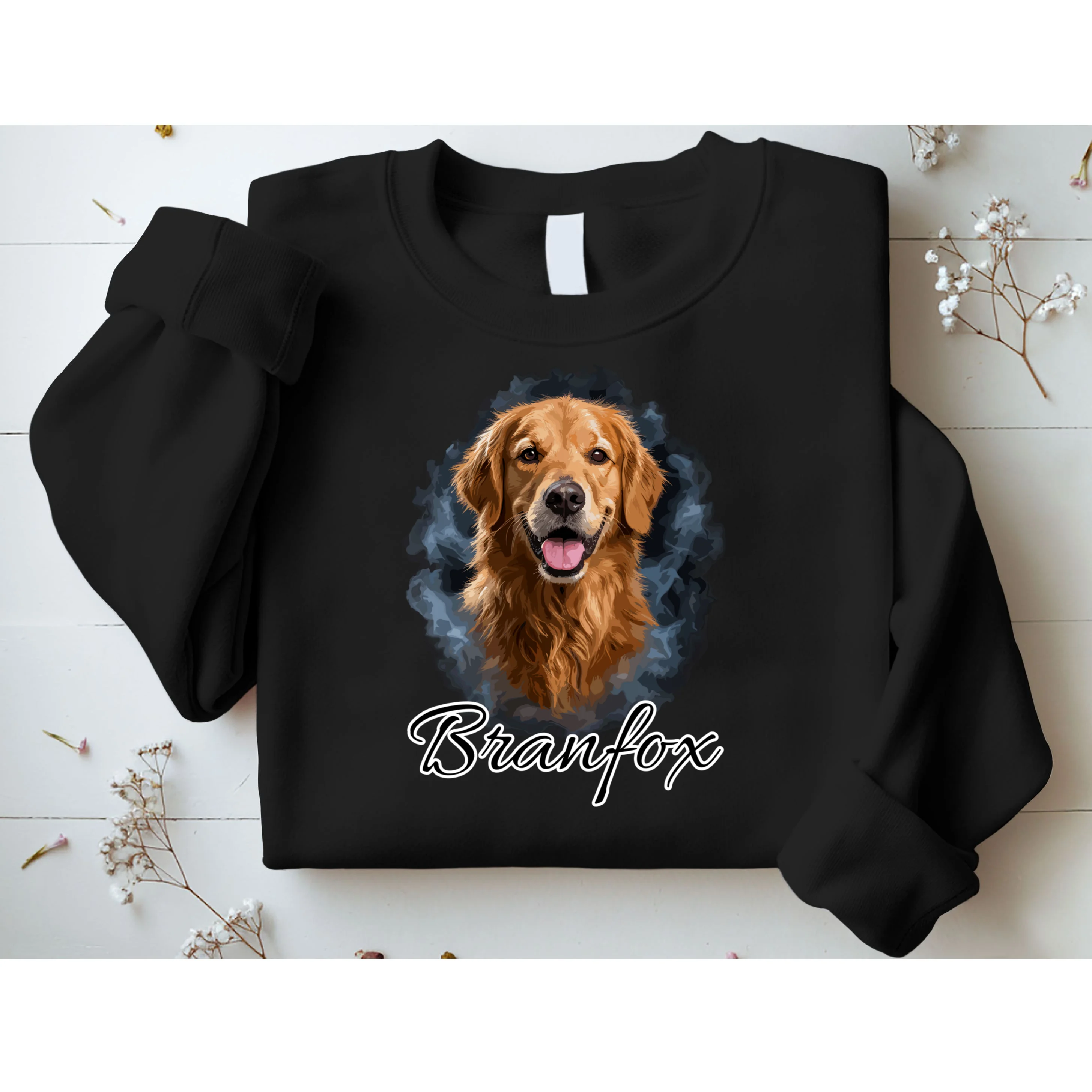 Realistic Dog Portrait Personalized Photo Custom Gift Men's Sweatshirt - Front 1
