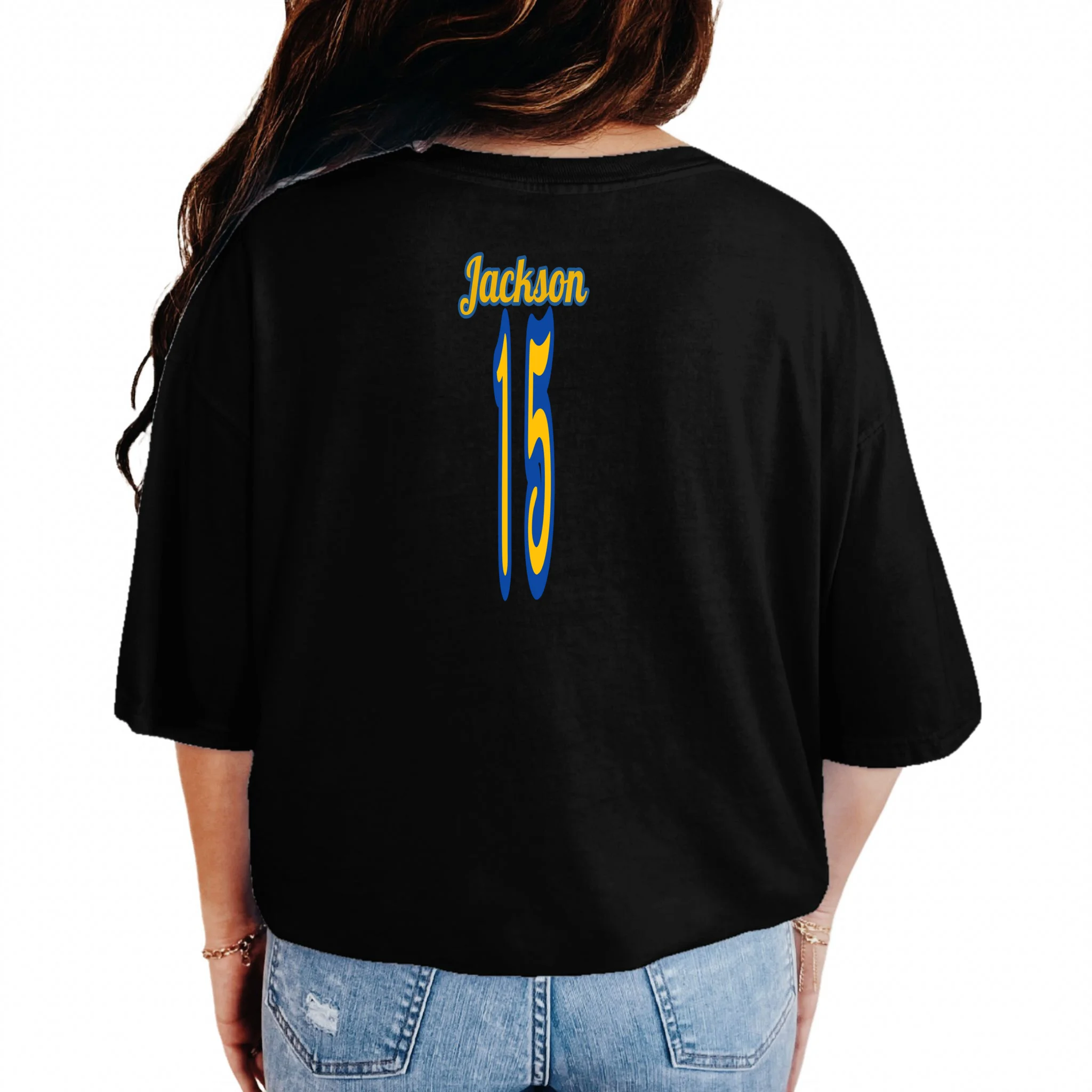 Retro Football Club - Custom Team Name Comfort Colors Unisex T-Shirt - Back