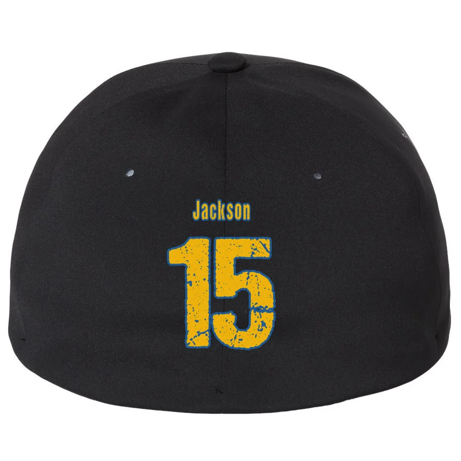 Retro Football Club - Custom Team Name Flexfit Men's Snapback Hat - Back - Close-up