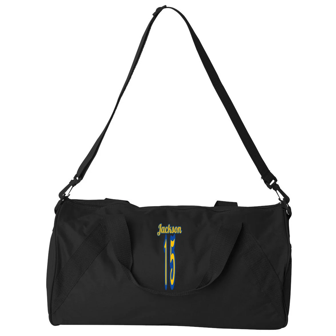 Retro Football Club - Custom Team Name Duffel Bag - Back - Close-up