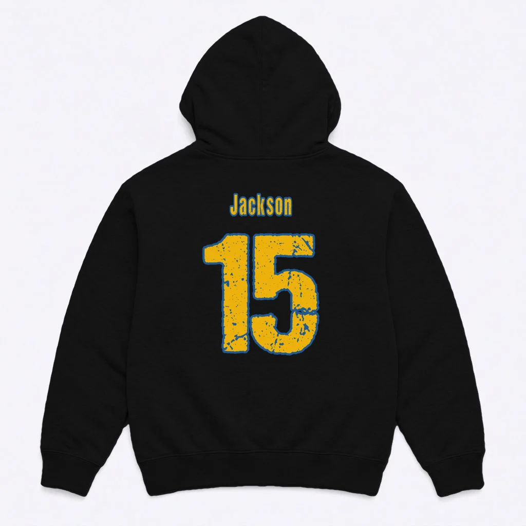 Retro Football Club - Custom Team Name Men's Hoodie - Back