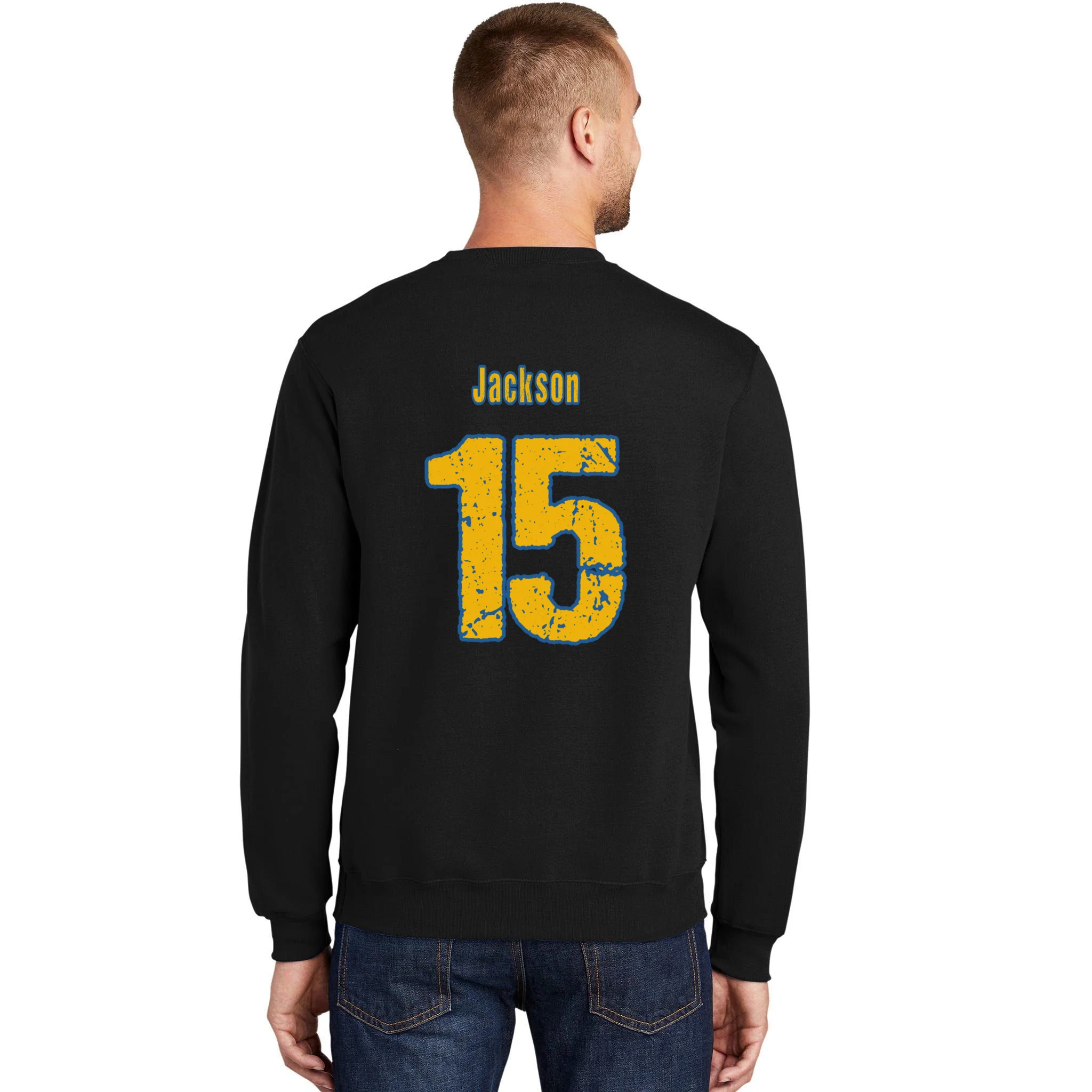 Retro Football Club - Custom Team Name Men's Sweatshirt - Back