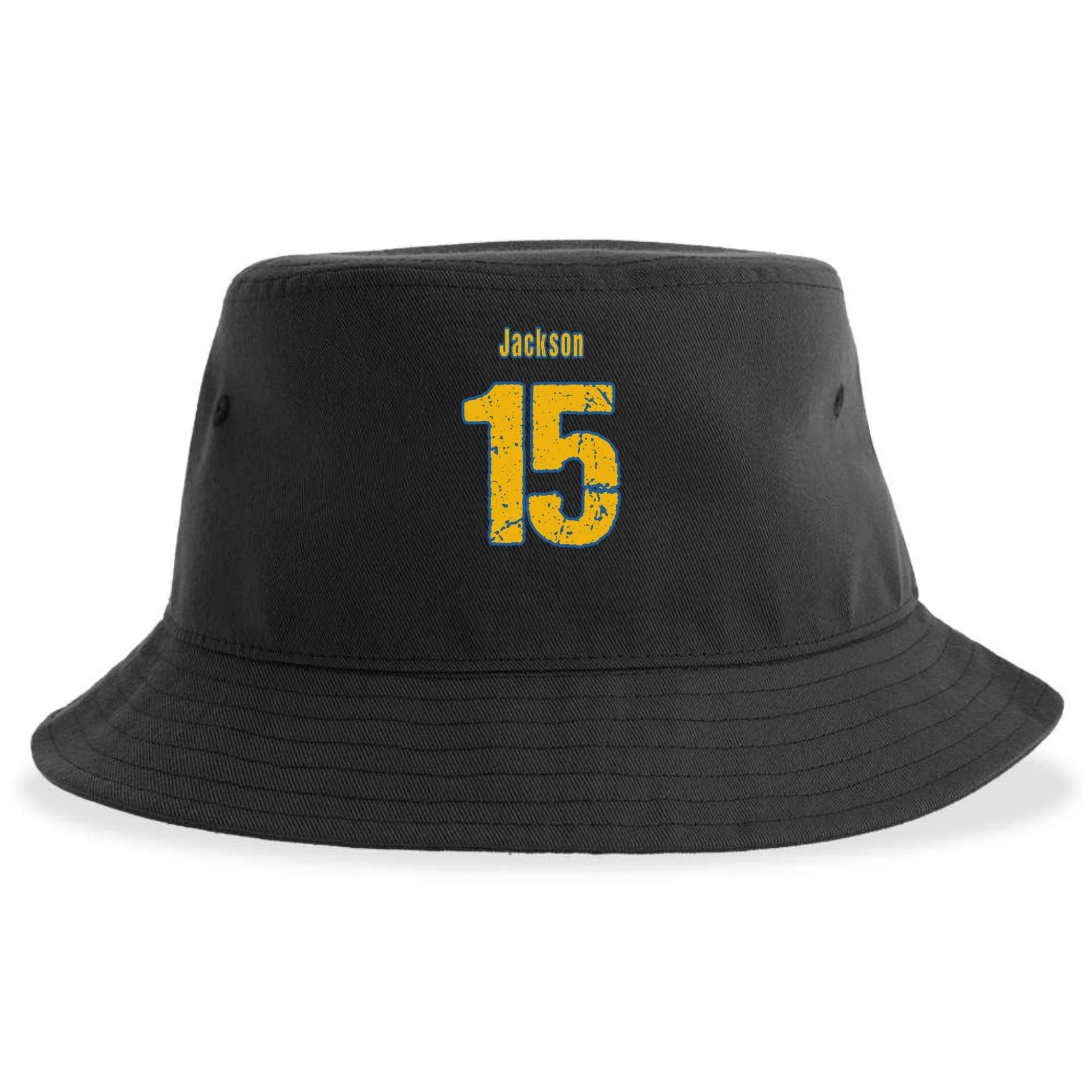 Retro Football Club - Custom Team Name Bucket Hat - Back - Close-up