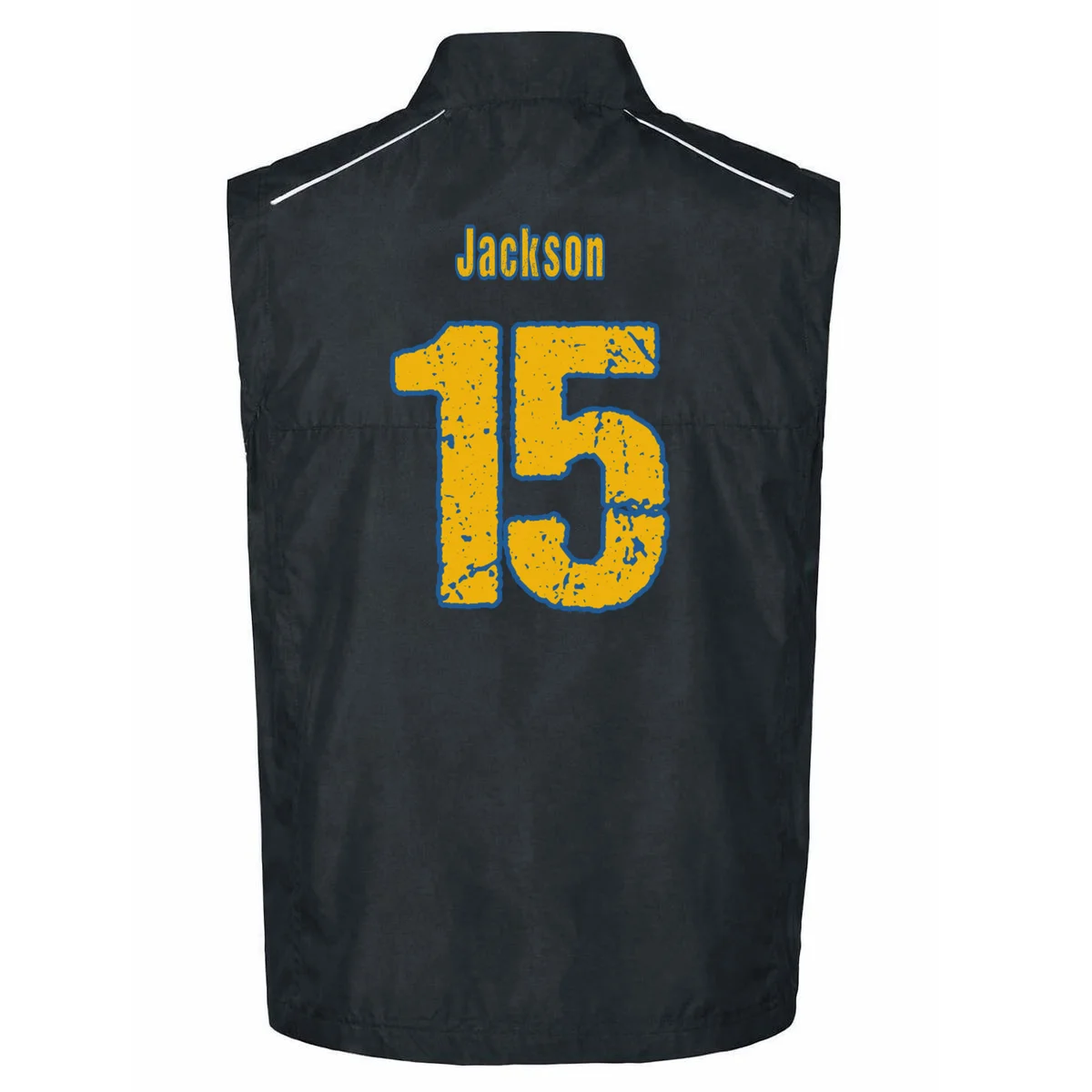 Retro Football Club - Custom Team Name Men's Vest - Back - Close-up