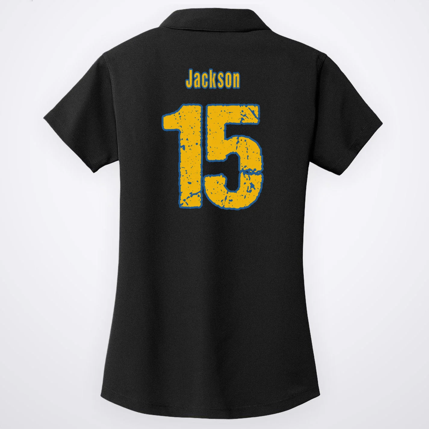 Retro Football Club - Custom Team Name Women's Polo - Back - Close-up