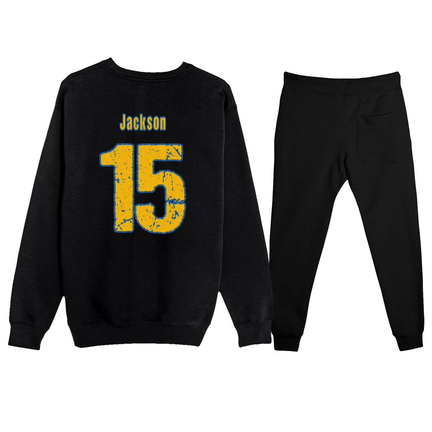 Retro Football Club - Custom Team Name Men's Sweatsuit - Back - Close-up